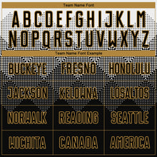 Load image into Gallery viewer, Custom White Black-Old Gold Round Neck Sublimation Basketball Suit Jersey