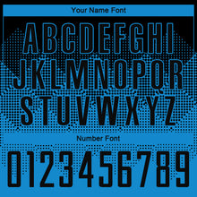 Load image into Gallery viewer, Custom Blue Black Round Neck Sublimation Basketball Suit Jersey