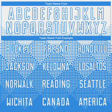 Load image into Gallery viewer, Custom Powder Blue White Round Neck Sublimation Basketball Suit Jersey