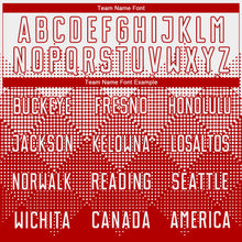 Load image into Gallery viewer, Custom Red White Round Neck Sublimation Basketball Suit Jersey