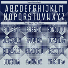 Load image into Gallery viewer, Custom Navy Silver Round Neck Sublimation Basketball Suit Jersey