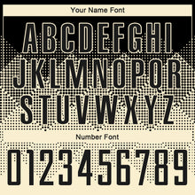 Load image into Gallery viewer, Custom Cream Black Round Neck Sublimation Basketball Suit Jersey