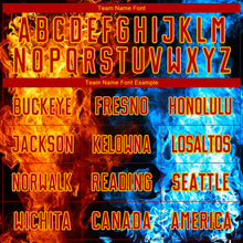 Load image into Gallery viewer, Custom Figure Red-Gold Flame Round Neck Sublimation Basketball Suit Jersey