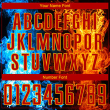 Load image into Gallery viewer, Custom Figure Red-Gold Flame Round Neck Sublimation Basketball Suit Jersey