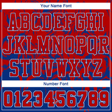 Load image into Gallery viewer, Custom Royal Red-White Round Neck Sublimation Basketball Suit Jersey