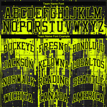 Load image into Gallery viewer, Custom Black Neon Green Round Neck Sublimation Basketball Suit Jersey