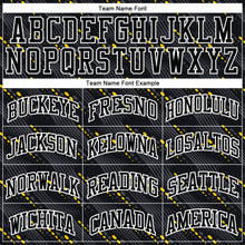 Load image into Gallery viewer, Custom Black Gold-White Round Neck Sublimation Basketball Suit Jersey