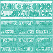 Load image into Gallery viewer, Custom Aqua White Round Neck Sublimation Basketball Suit Jersey