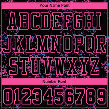 Load image into Gallery viewer, Custom Black Pink Round Neck Sublimation Basketball Suit Jersey