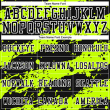 Load image into Gallery viewer, Custom Neon Green Black-White Round Neck Sublimation Basketball Suit Jersey