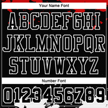 Load image into Gallery viewer, Custom Black Red-White Round Neck Sublimation Basketball Suit Jersey