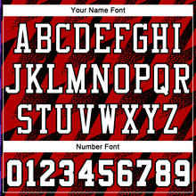 Load image into Gallery viewer, Custom Red White-Black Round Neck Sublimation Basketball Suit Jersey