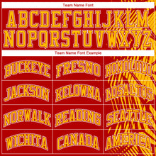 Load image into Gallery viewer, Custom Red Gold-White Round Neck Sublimation Basketball Suit Jersey