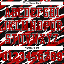 Load image into Gallery viewer, Custom Black Red-White Round Neck Sublimation Basketball Suit Jersey