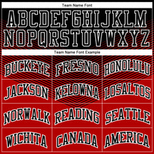 Load image into Gallery viewer, Custom Red Black-White Round Neck Sublimation Basketball Suit Jersey