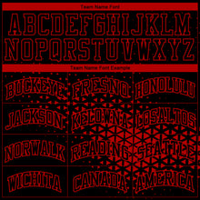 Load image into Gallery viewer, Custom Black Red Round Neck Sublimation Basketball Suit Jersey