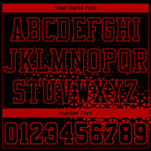 Load image into Gallery viewer, Custom Black Red Round Neck Sublimation Basketball Suit Jersey