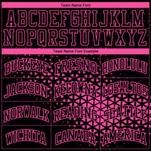 Load image into Gallery viewer, Custom Black Pink Round Neck Sublimation Basketball Suit Jersey