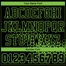 Load image into Gallery viewer, Custom Black Neon Green Round Neck Sublimation Basketball Suit Jersey