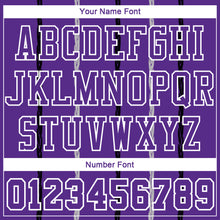 Load image into Gallery viewer, Custom Purple Black-White Round Neck Sublimation Basketball Suit Jersey