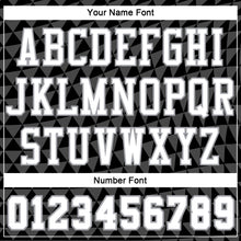 Load image into Gallery viewer, Custom Black White-Gray Triangle Shapes Round Neck Sublimation Basketball Suit Jersey