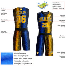 Load image into Gallery viewer, Custom Black Gold-Royal Animal Fur Print Round Neck Sublimation Basketball Suit Jersey