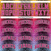 Load image into Gallery viewer, Custom Black Pink-Gold Animal Fur Print Round Neck Sublimation Basketball Suit Jersey