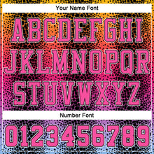 Load image into Gallery viewer, Custom Black Pink-Gold Animal Fur Print Round Neck Sublimation Basketball Suit Jersey