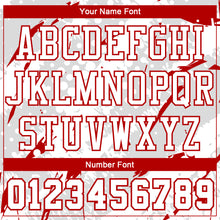 Load image into Gallery viewer, Custom White Red Bright Lines Round Neck Sublimation Basketball Suit Jersey