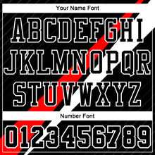 Load image into Gallery viewer, Custom Black White-Red Diagonal Lines Round Neck Sublimation Basketball Suit Jersey