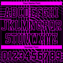 Load image into Gallery viewer, Custom Black Deep Pink Tracks Round Neck Sublimation Basketball Suit Jersey