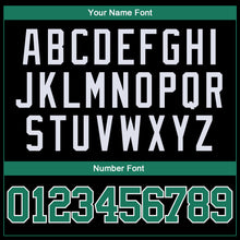 Load image into Gallery viewer, Custom Black Kelly Green-White Authentic Throwback Basketball Jersey