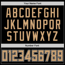 Load image into Gallery viewer, Custom Black Old Gold-White Authentic Throwback Basketball Jersey