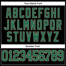 Load image into Gallery viewer, Custom Black Kelly Green-Old Gold Authentic Throwback Basketball Jersey