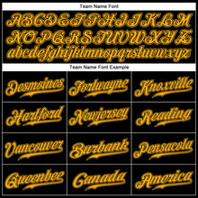 Load image into Gallery viewer, Custom Black Gold Authentic Baseball Jersey