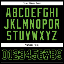 Load image into Gallery viewer, Custom Black Black-Neon Green Authentic Baseball Jersey