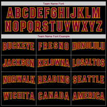 Load image into Gallery viewer, Custom Black Crimson-Gold Authentic Baseball Jersey