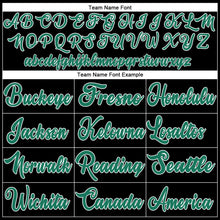 Load image into Gallery viewer, Custom Black Kelly Green-White Authentic Baseball Jersey