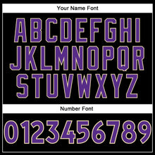 Load image into Gallery viewer, Custom Black Purple-Cream Authentic Baseball Jersey