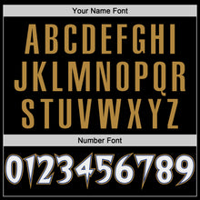 Load image into Gallery viewer, Custom Black White Old Gold-Royal Authentic Baseball Jersey