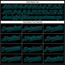 Load image into Gallery viewer, Custom Black Black-Teal Authentic Baseball Jersey