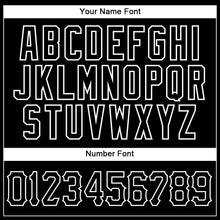 Load image into Gallery viewer, Custom Black White Pinstripe Black-White Authentic Baseball Jersey