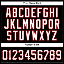 Load image into Gallery viewer, Custom Black White Pinstripe White-Red Authentic Baseball Jersey