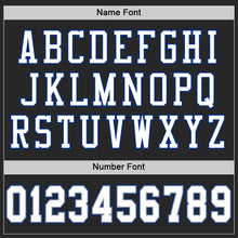 Load image into Gallery viewer, Custom Black White-Royal Mesh Authentic Throwback Football Jersey