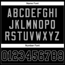 Load image into Gallery viewer, Custom Black Black-Gray Mesh Authentic Football Jersey