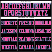 Load image into Gallery viewer, Custom Black Light Blue-Pink Mesh Authentic Football Jersey