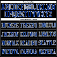 Load image into Gallery viewer, Custom Black Royal-White Mesh Authentic Football Jersey