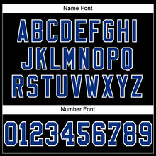 Load image into Gallery viewer, Custom Black Royal-White Mesh Authentic Football Jersey