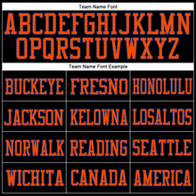 Load image into Gallery viewer, Custom Black Royal-Orange Mesh Authentic Football Jersey