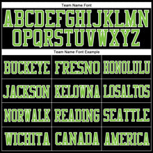 Load image into Gallery viewer, Custom Black Neon Green-White Mesh Authentic Football Jersey